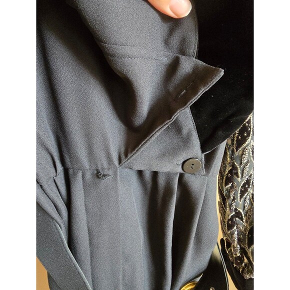 Vintage John Roberts black and gold jumpsuit long sleeved women's size 6 - Picture 3 of 9